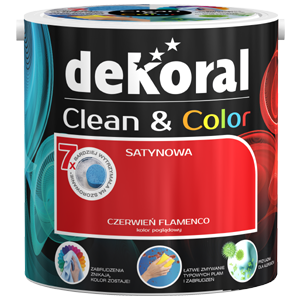 Dekoral Farba lateksowa satynowa Clean&Color ażurowa czerń 2,5L 1