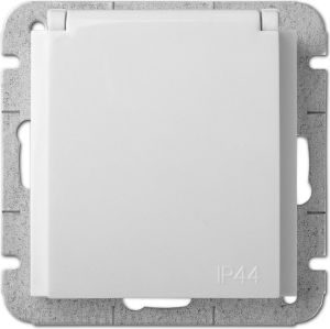 Elektro-Plast Gniazdo pojedyncze bryzgoszczelne IP44 biały (1436-10) 1