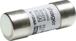 Hager Wkładka bezpiecznikowa cylindryczna 22 x 58mm gG 125A 400V 10szt. (LF599G) 1