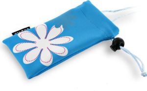 4World Etui GSM POCKET FLOWER niebieski (06185) 1