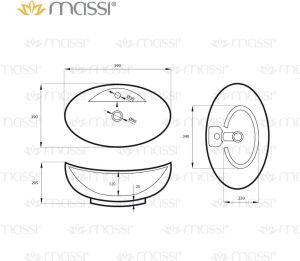 Umywalka Massi Otyla 59cm Easy Clean (MSU-5062) 6