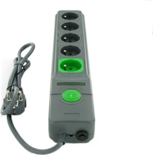 Listwa zasilająca Whitenergy przeciwprzepięciowa 5 gniazd 1m szary (5557) 2