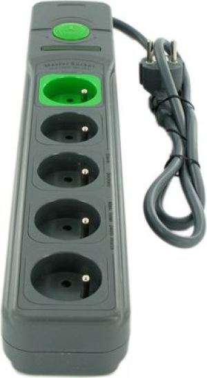 Listwa zasilająca Whitenergy przeciwprzepięciowa 5 gniazd 1m szary (5557) 3