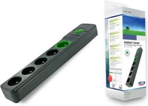 Listwa zasilająca Whitenergy przeciwprzepięciowa 5 gniazd 1m szary (5557) 4