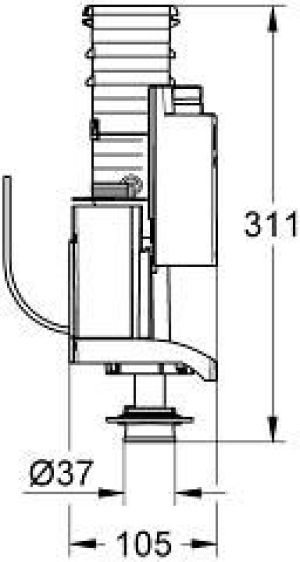 Grohe Zawór spustowy AV1 z 2-pojemnościowym spłukiwaniem (42320000) 2