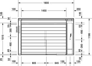 Duravit Sauna wolnostojąca 180 x 118 x 222cm biały połysk (751022002011000) 2