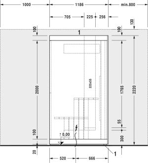 Duravit Sauna wolnostojąca 180 x 118 x 222cm biały połysk (751022002011000) 6