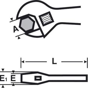 Virax Klucz nastawny typu szwed 250mm stalowa rękojeść (017010) 2