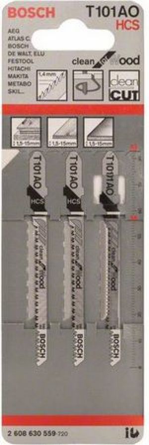 Bosch Brzeszczot do wyrzynarek T 101 AO 83mm 3szt. (2608630559) 2