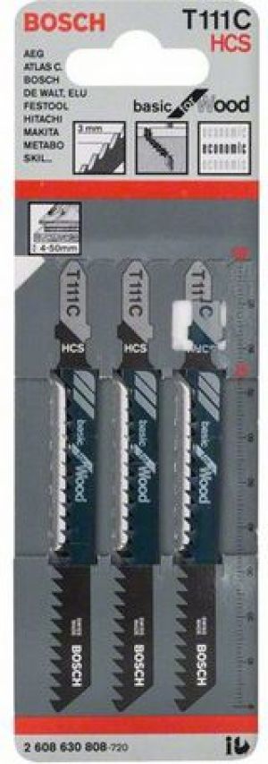 Bosch Brzeszczot do wyrzynarek T 111 C 100mm 3szt. (2608630808) 2