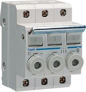 Hager Modułowy rozłącznik bezpiecznikowy 3P+N L38 (L95400) 1