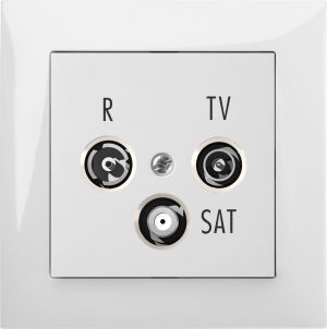Elektro-Plast Gniazdo R-TV-SAT przelotowe 10dB biały (1461-10) 2
