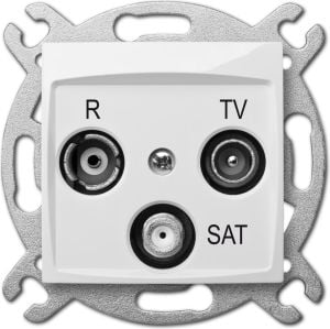 Elektro-Plast Gniazdo antenowe Carla R-TV-SAT przelotowe 10dB białe (1761-10) 1