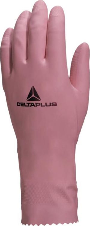 Delta Plus Rękawice gospodarcze z lateksu Zephir rozmiar 7/8 różowy (VE210RO07) 1