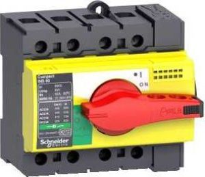 Schneider Rozłącznik izolacyjny 3P 63A dzwignia żółto-czerwona INS63 (28919) 1
