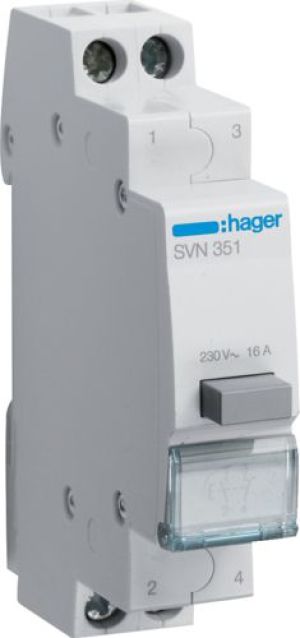 Hager Przycisk modułowy 16A 1Z 1R (SVN351) 1