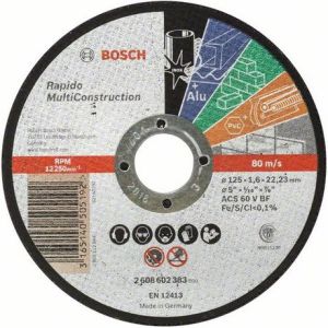 Bosch Tarcza tnąca prosta Rapido Multi Construction ACS 46 V BF 1,6 x 125mm (2.608.602.383) 1