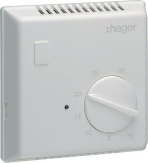 Hager Regulator temperatury bimetalowy 230V 10A 5-30°C IP30 biały (EK053) 1