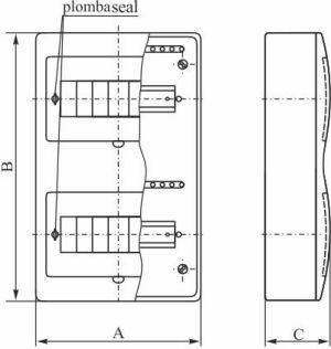 Elektro-Plast Rozdzielnica modułowa 2x8 natynkowa IP40 RN-16/B Fala N+PE (7.14) 2