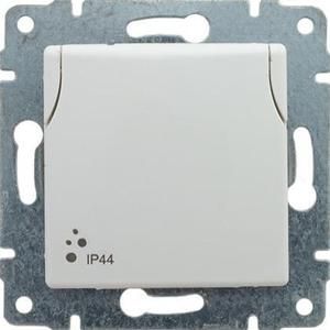 KOS Gniazdo pojedyncze Vena hermetyczne uziemienie 16A 250V IP44 klapka biały (510439) 1