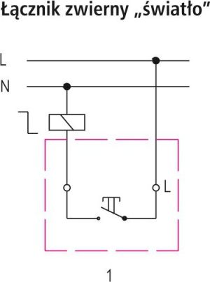 Ospel Przycisk światło Impresja biały (ŁP-5Y/m/00) 2