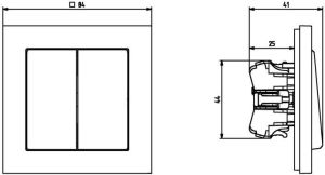 Ospel Łącznik schodowy Sonata jednobiegunowy 16AX IP20 biały (ŁP-9R/m/00) 2