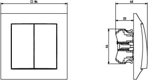 Ospel Łącznik podwójny Impresja schodowy biały (ŁP-10Y/m/00) 2