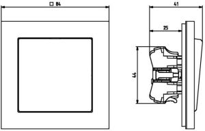 Ospel Łącznik jednobiegunowy Sonata 16AX IP20 czarny metalik (ŁP-1R/m/33) 2