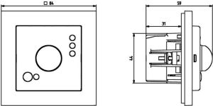 Ospel Elektroniczny czujnik ruchu Sonata czarny metalik (ŁP-16R/m/33) 2