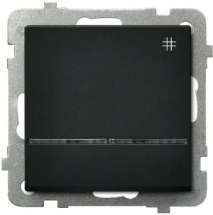 Ospel Łącznik krzyżowy Sonata 16AX IP20 z podświetleniem czarny metalik (ŁP-4RS/m/33) 1