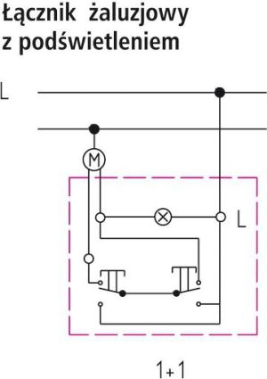 Ospel Łącznik żaluzjowy Impresja z podświetleniem biały (ŁP-7YS/m/00) 2