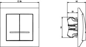 Ospel Łącznik żaluzjowy Impresja z podświetleniem biały (ŁP-7YS/m/00) 3