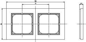 Ospel Ramka podwójna Sonata biały (R-2R/00) 2