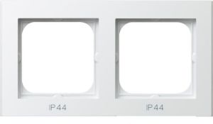 Ospel Ramka podwójna Sonata do łączników IP-44 biały (RH-2R/00) 1