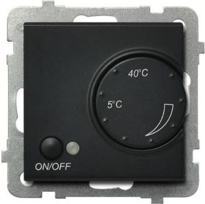 Ospel Regulator temperatury Sonata z czujnikiem podpodłogowym czarny metalik (RTP-1R/m/33) 1