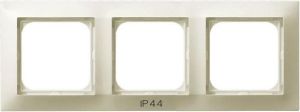 Ospel Ramka potrójna Impresja do łączników IP-44 ecru (RH-3Y/27) 1