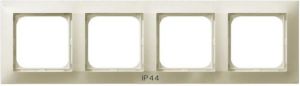 Ospel Ramka poczwórna Impresja do łączników IP-44 ecru (RH-4Y/27) 1