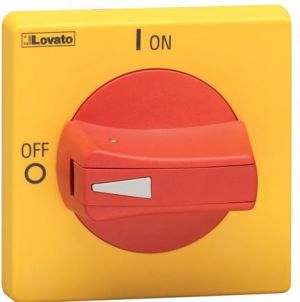 Lovato Electric Napęd ręczny do przełączników żółto/czerwony zamknięcie na kłódkę UL508A (GAX64) 1
