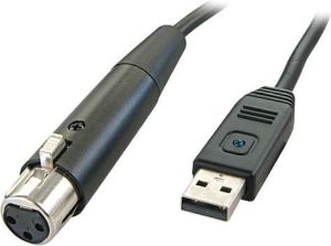 Kabel USB Lindy USB A - XLR Czarny (6105) 1