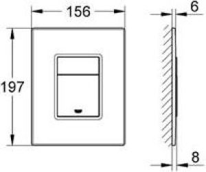 Przycisk spłukujący Grohe Skate Cosmopolitan do WC dąb (38849HW0) 2
