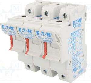 Eaton Podstawa wkładki cylindrycznej 14 x 51mm, 3P 50A 690V AC (CH143DU) 1