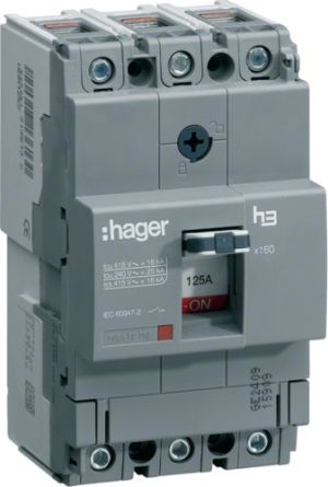 Hager Wyłącznik mocy 125A 3P 25kA (HHA125H) 1