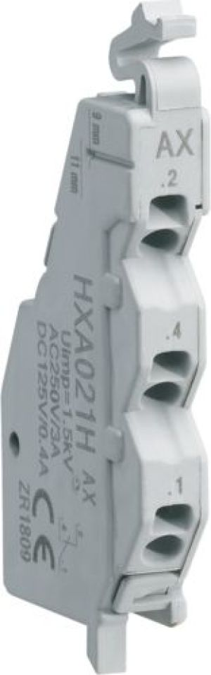 Hager Styk pomocniczy 1P 3A 250V AC montaż tylni (HXA021H) 1