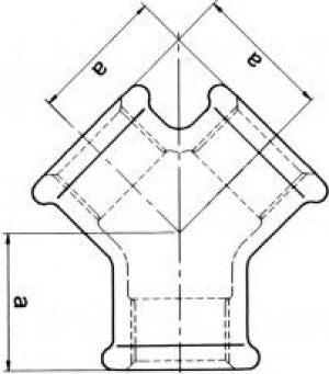 Odlewnia Zawiercie Trójnik nakrętny Y 3/4" ocynk 2