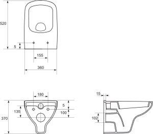 Miska WC Cersanit Colour CleanOn wisząca (K103-024) 3