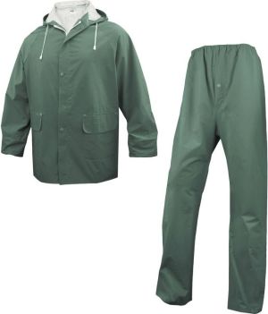 Delta Plus Komplet przeciwdeszczowy XL bluza + spodnie poliestru powlekanego PVC zielony (EN304VEXG2) 1