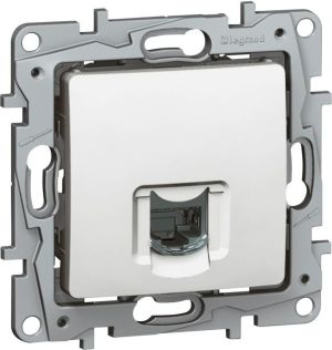 Legrand Gniazdo komputerowe Niloe pojedyncze RJ45 kat. 6 biały (664775) 2
