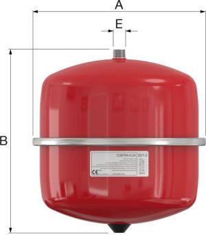 Flamco Naczynie wzbiorcze Contra Flex wiszące 18L czerwone do C.O. 3bar (26173) 5