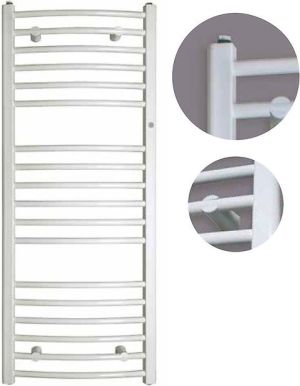 Grzejnik łazienkowy Instal-Projekt Ambra R 55 cmx140 cmcm biały (AMBR-55/140) 2