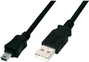 Kabel USB Digitus USB-A - microUSB 1.8 m Czarny (AK-300110-018-S) 1